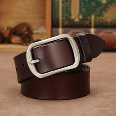 Vintage Leather Belt Solid Casual Jeans Pants Belt Unisex