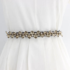 Women's Rhinestone Skinny Girdle Elastic Waist Belt