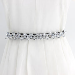 Women's Rhinestone Skinny Girdle Elastic Waist Belt