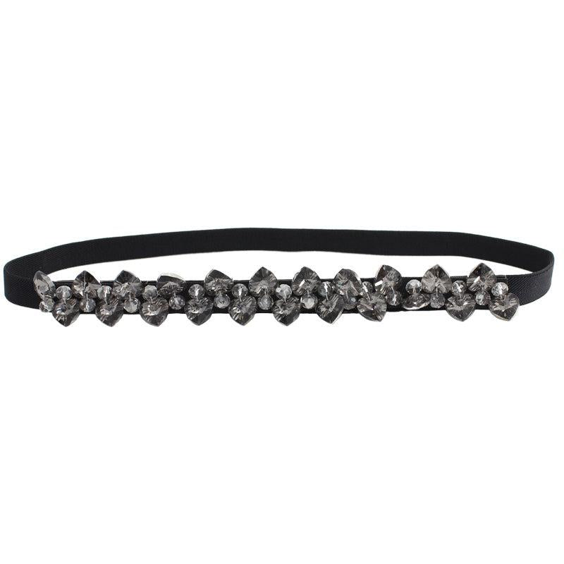 Women's Rhinestone Skinny Girdle Elastic Waist Belt