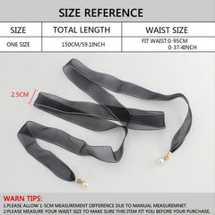 Lace Waistband Dress Belt with Pearl Pendant