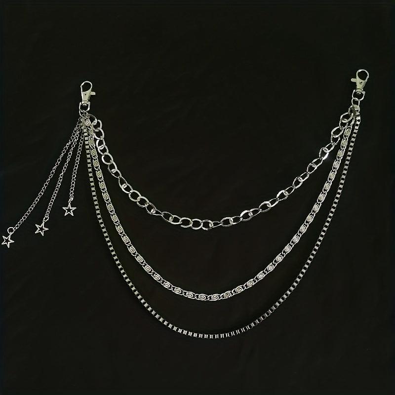 Pentagram Pendant Tassel Chain Punk Pant Chain