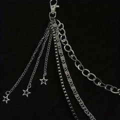 Pentagram Pendant Tassel Chain Punk Pant Chain