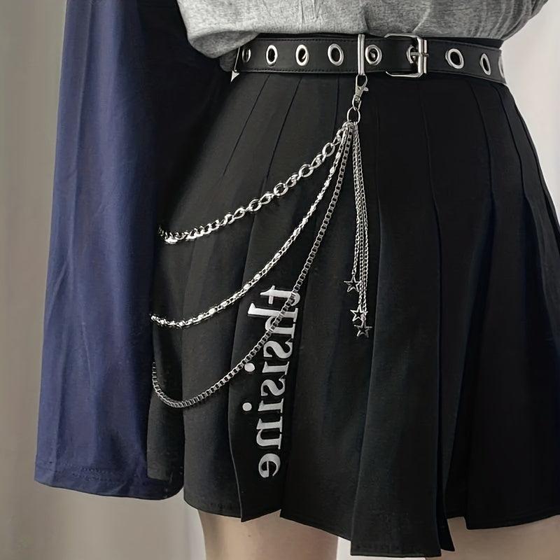 Pentagram Pendant Tassel Chain Punk Pant Chain