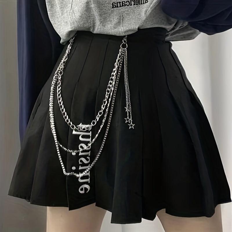 Pentagram Pendant Tassel Chain Punk Pant Chain
