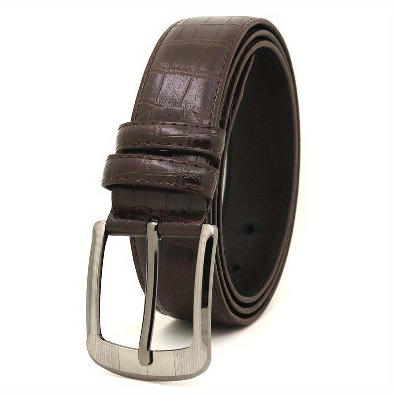 Alloy Single Prong Dress Buckle Belt for Men