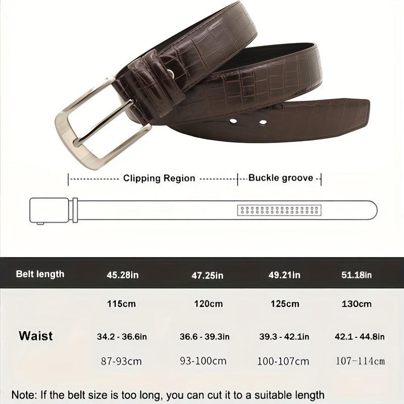 Alloy Single Prong Dress Buckle Belt for Men