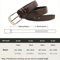 Alloy Single Prong Dress Buckle Belt for Men
