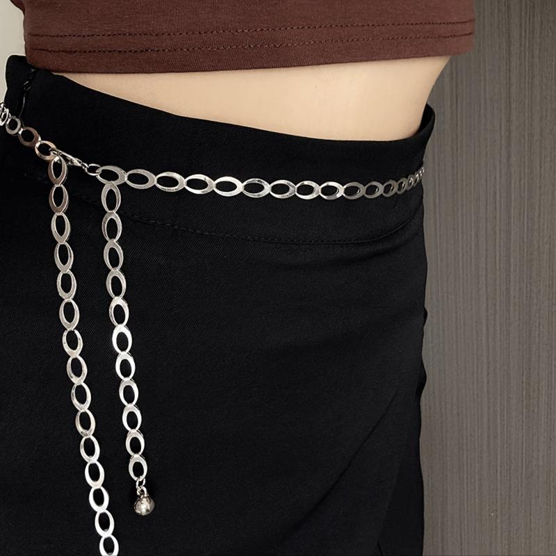 Metal Chain Belt Decoration Thin Waist Chain For Women