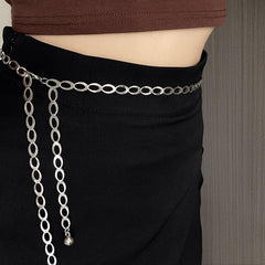 Metal Chain Belt Decoration Thin Waist Chain For Women