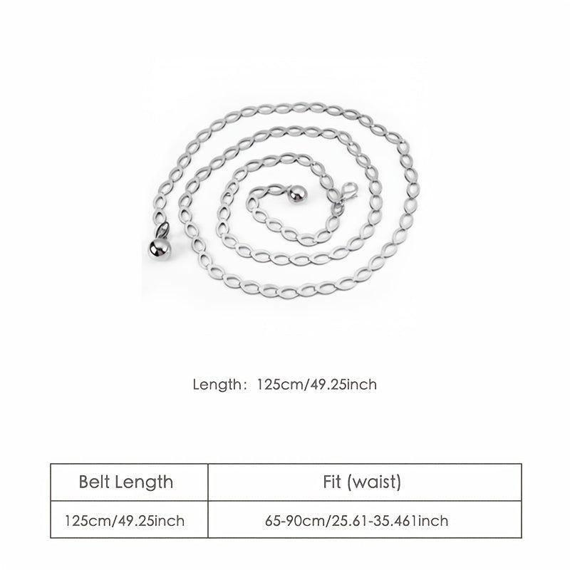 Metal Chain Belt Decoration Thin Waist Chain For Women