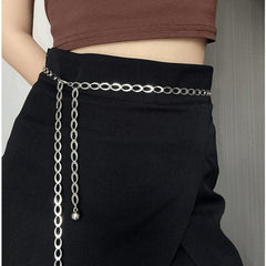 Metal Chain Belt Decoration Thin Waist Chain For Women