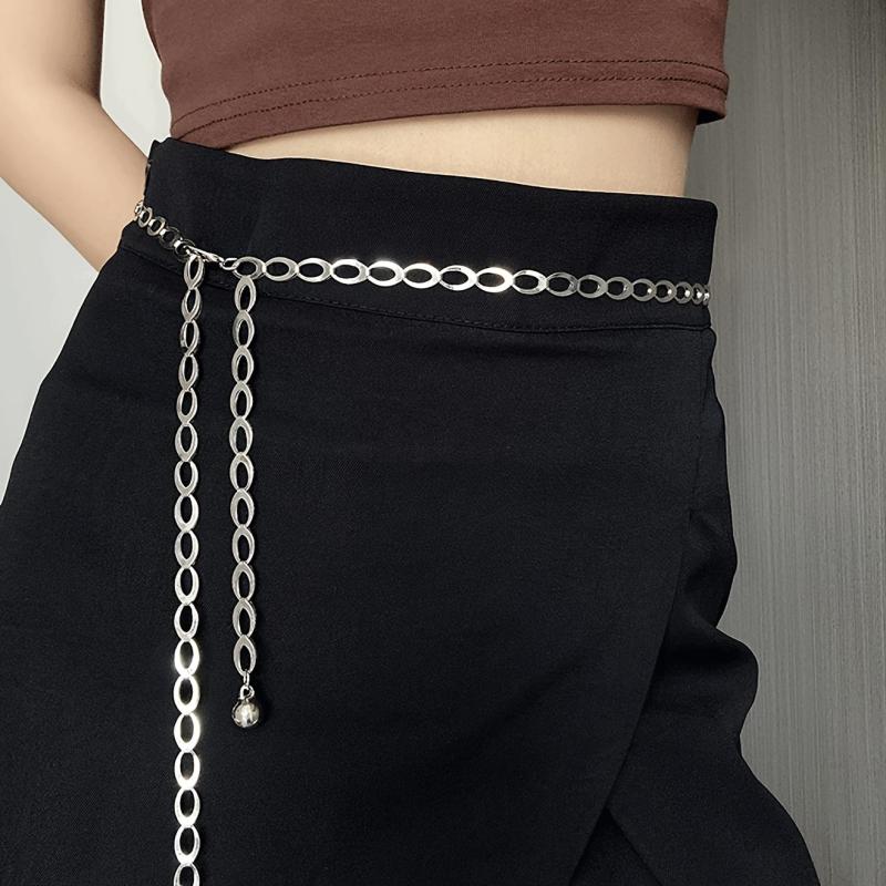 Metal Chain Belt Decoration Thin Waist Chain For Women