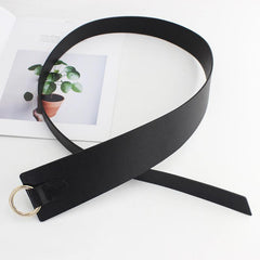 Stylish PU Leather Belt Casual Waistband Dress Coat Sweater Girdle