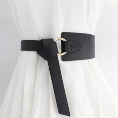 Stylish PU Leather Belt Casual Waistband Dress Coat Sweater Girdle