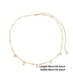 Crystal Pendant Tassel Waist Chain Elegant Belly Chain Women Decorative Accessor