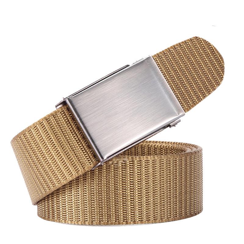 Men's Metal Buckle Nylon Canvas Work Belt