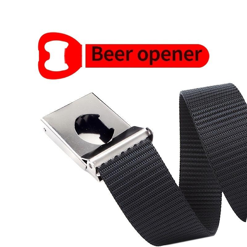 Men's Metal Buckle Nylon Canvas Work Belt