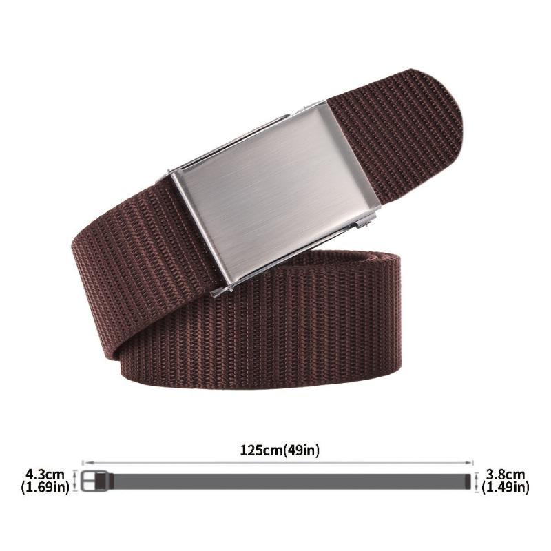 Men's Metal Buckle Nylon Canvas Work Belt