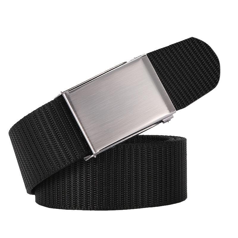 Men's Metal Buckle Nylon Canvas Work Belt