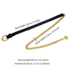Metal Waist Chain Accessories Thin Belt Women's Decorative Suit Skirt