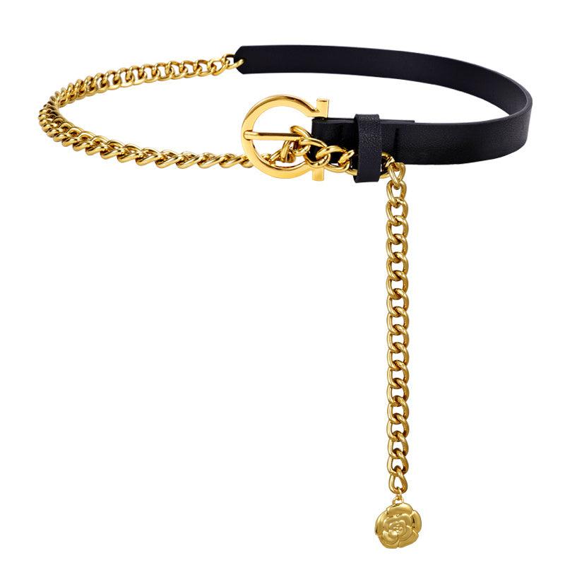 Metal Waist Chain Accessories Thin Belt Women's Decorative Suit Skirt