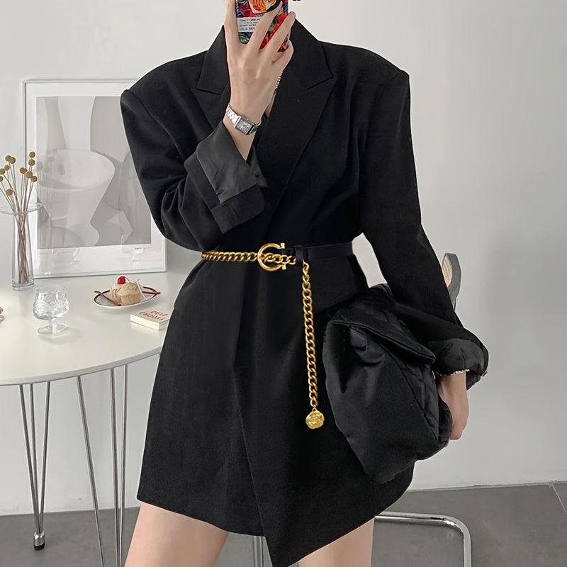 Metal Waist Chain Accessories Thin Belt Women's Decorative Suit Skirt