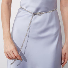 Rhinestone Glitter Waist Chain Sparkle Belt with Buckle
