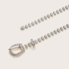Rhinestone Glitter Waist Chain Sparkle Belt with Buckle