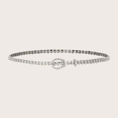 Rhinestone Glitter Waist Chain Sparkle Belt with Buckle