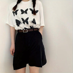 Rectangular Buckle Belt Casual Solid PU Belt For Women