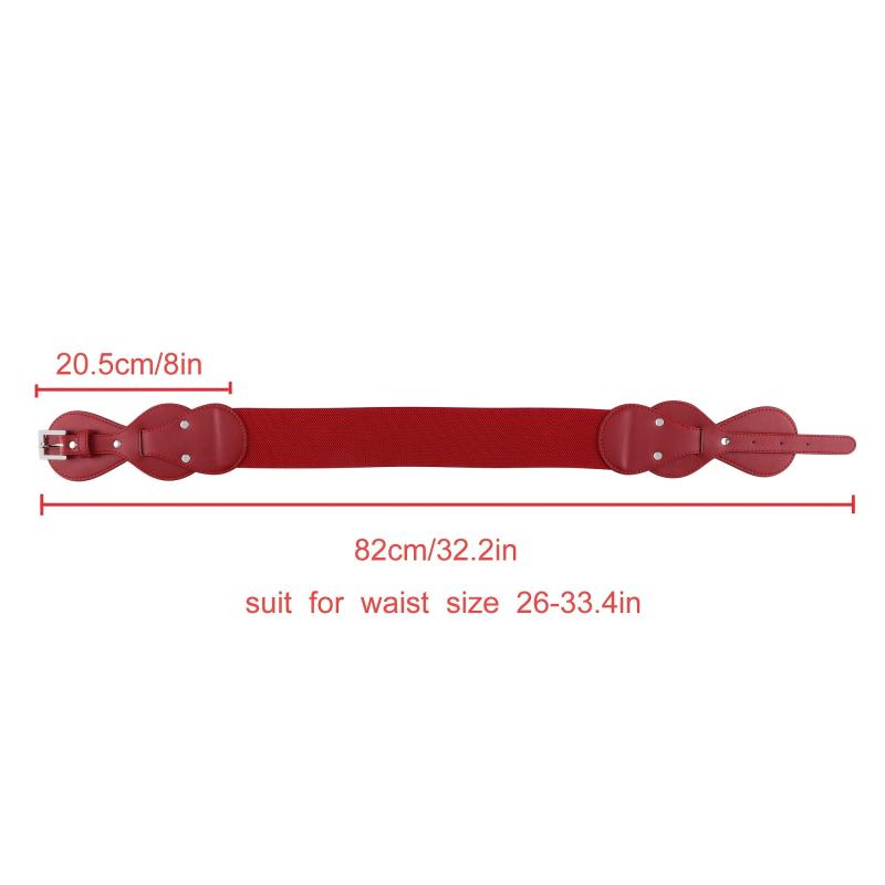 Women Vintage Waist Belt Elastic Stretch Cinch Waistband Dress Belt