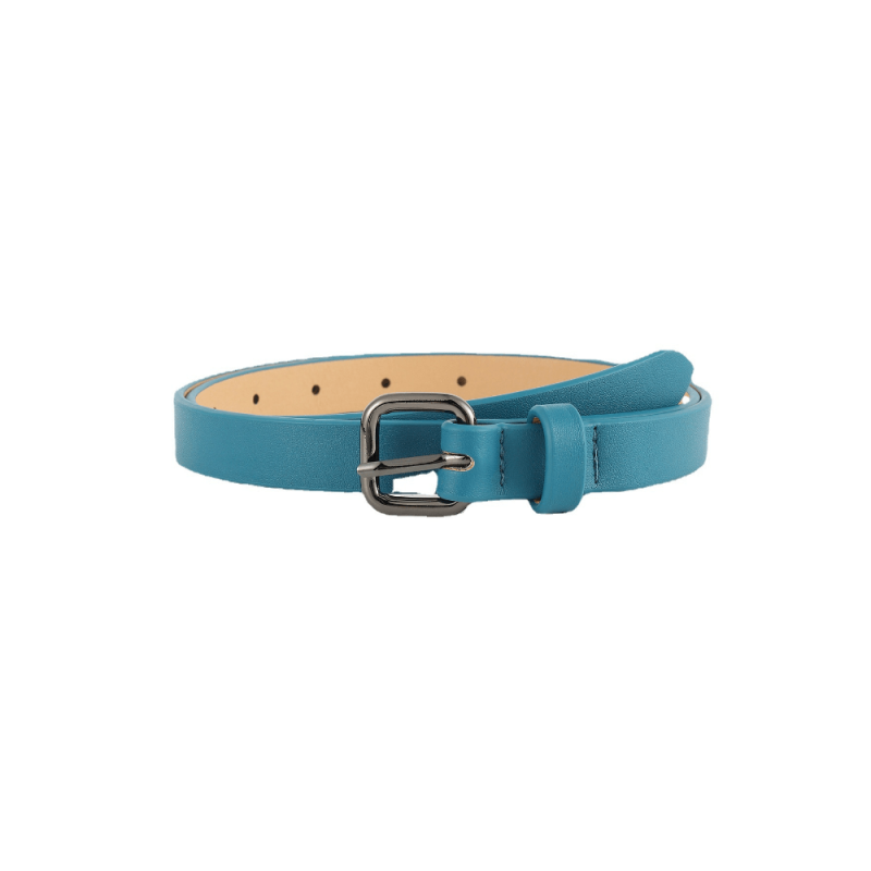 Soft Solid Thin Leather Belt for Women