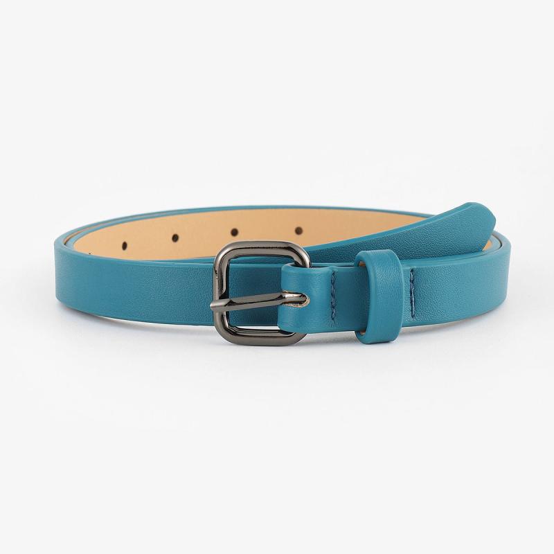 Soft Solid Thin Leather Belt for Women