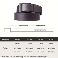 Men's Reversible Leather Belt with Rotated Buckle
