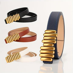 Stylish PU Leather Thin Belt Solid Coat Girdle For Women
