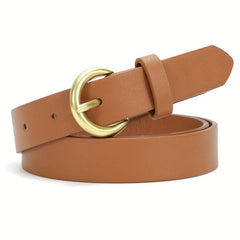 Women's Golden Buckle Pu Leather Belt