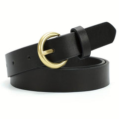 Women's Golden Buckle Pu Leather Belt