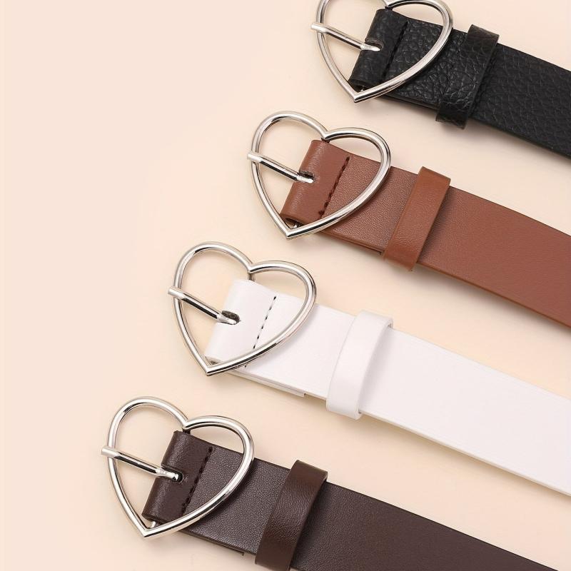 Heart Pin Buckle Belt Vintage Classic Jeans Pants Dress Girdle For Women