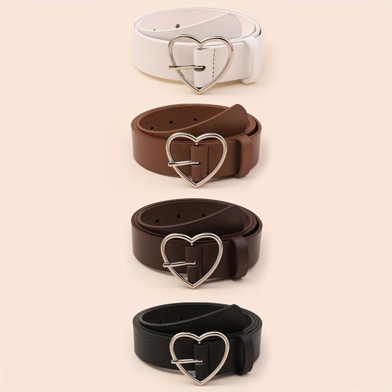 Heart Pin Buckle Belt Vintage Classic Jeans Pants Dress Girdle For Women