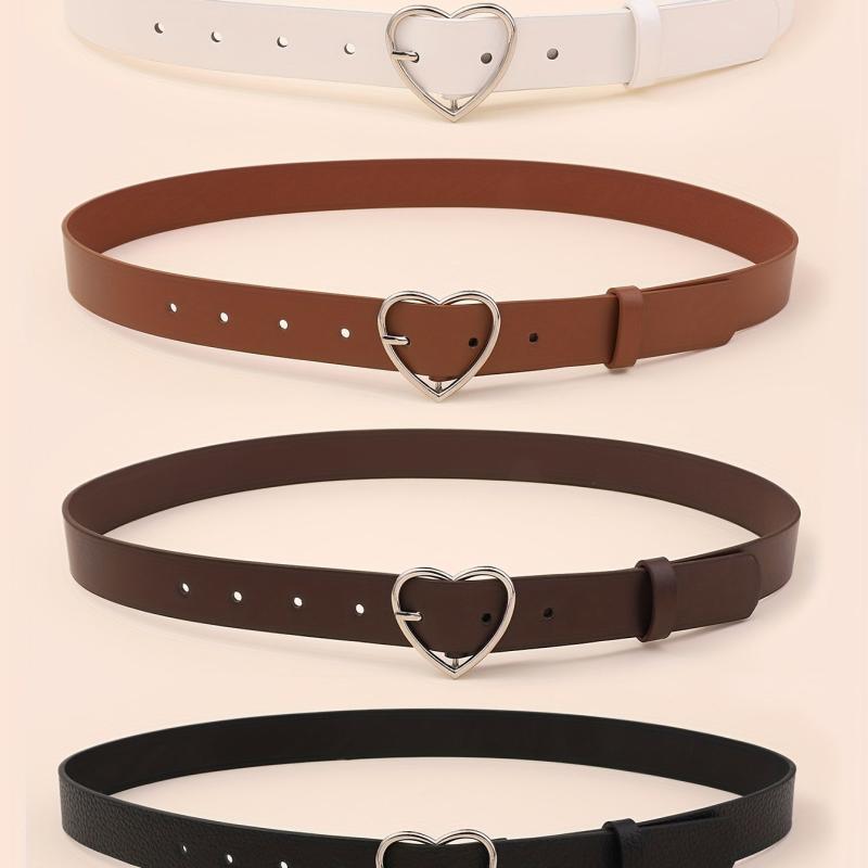 Heart Pin Buckle Belt Vintage Classic Jeans Pants Dress Girdle For Women