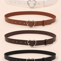 Heart Pin Buckle Belt Vintage Classic Jeans Pants Dress Girdle For Women