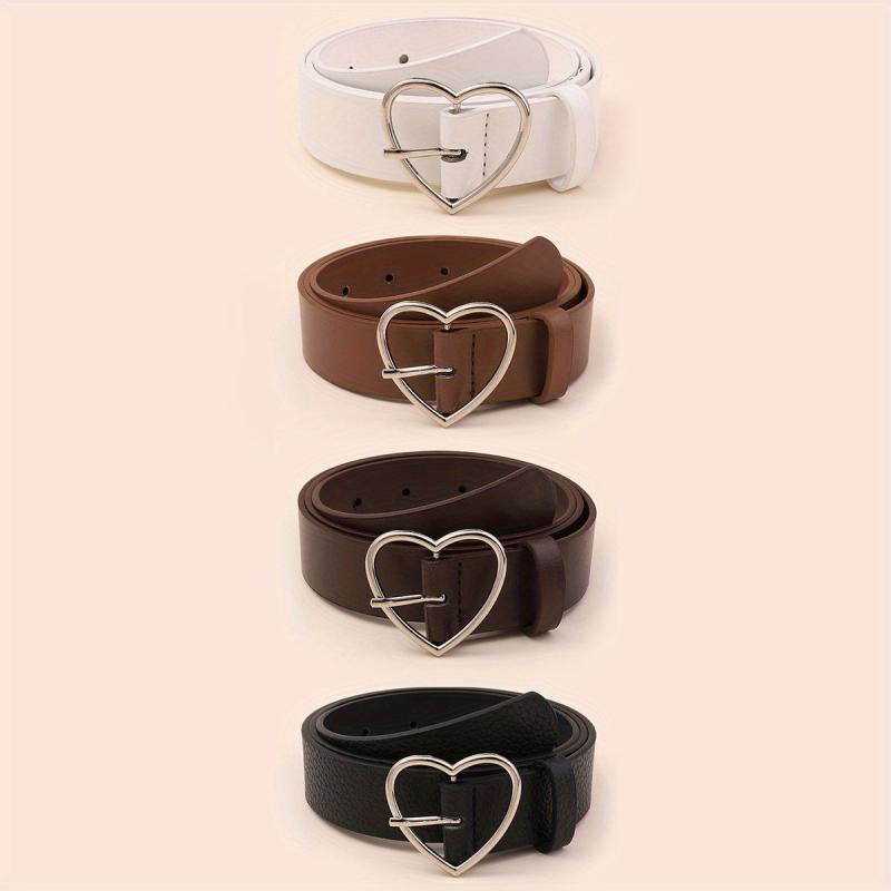 Heart Pin Buckle Belt Vintage Classic Jeans Pants Dress Girdle For Women