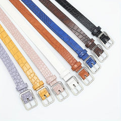 Classic Stone Pattern PU Belt Solid Belt Vintage Jeans Pants Belt Dress Girdle