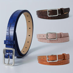 Classic Stone Pattern PU Belt Solid Belt Vintage Jeans Pants Belt Dress Girdle