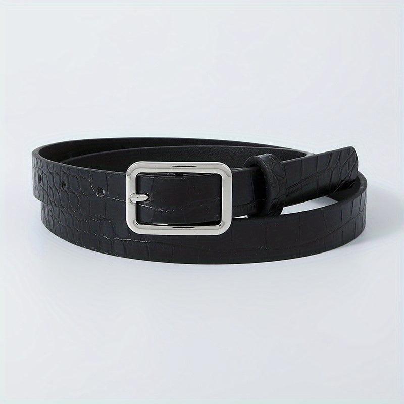 Classic Stone Pattern PU Belt Solid Belt Vintage Jeans Pants Belt Dress Girdle