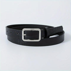 Classic Stone Pattern PU Belt Solid Belt Vintage Jeans Pants Belt Dress Girdle