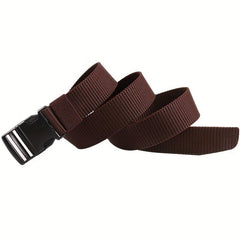 Nylon Plastic Buckle Belt Canvas Woven Belt for Men