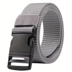 Nylon Plastic Buckle Belt Canvas Woven Belt for Men