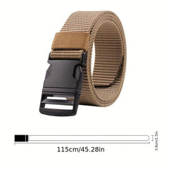 Nylon Plastic Buckle Belt Canvas Woven Belt for Men